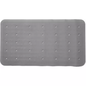Image of Croydex Raised Oval Rubber Bath Mat, Grey - Grey