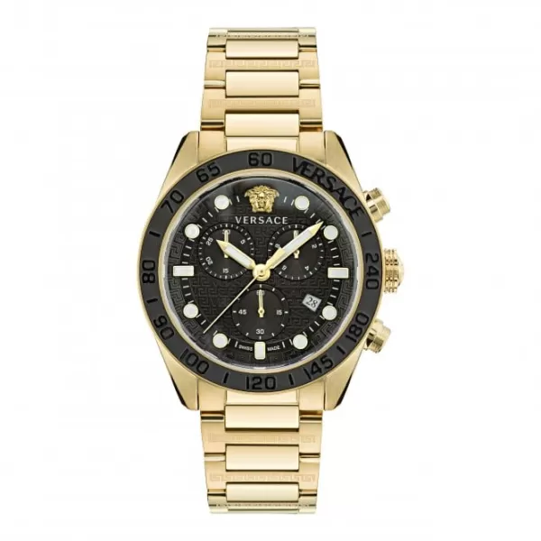 Image of Gents Greca Dome Gold-Tone Watch VE6K00523