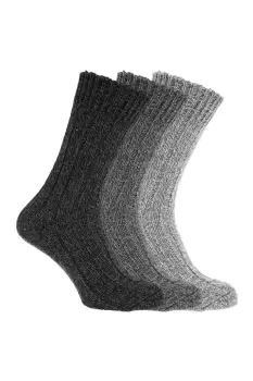 Image of Wool Blend Boot Socks (Pack Of 3)