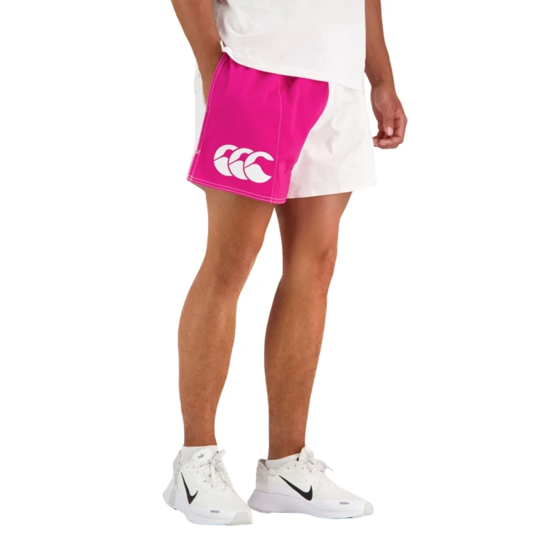 Image of Canterbury Canterbury Men Harlequin Cotton Twill Shorts in Fuchsia Size: 40R Fuchsia 40R Male 5063806701385