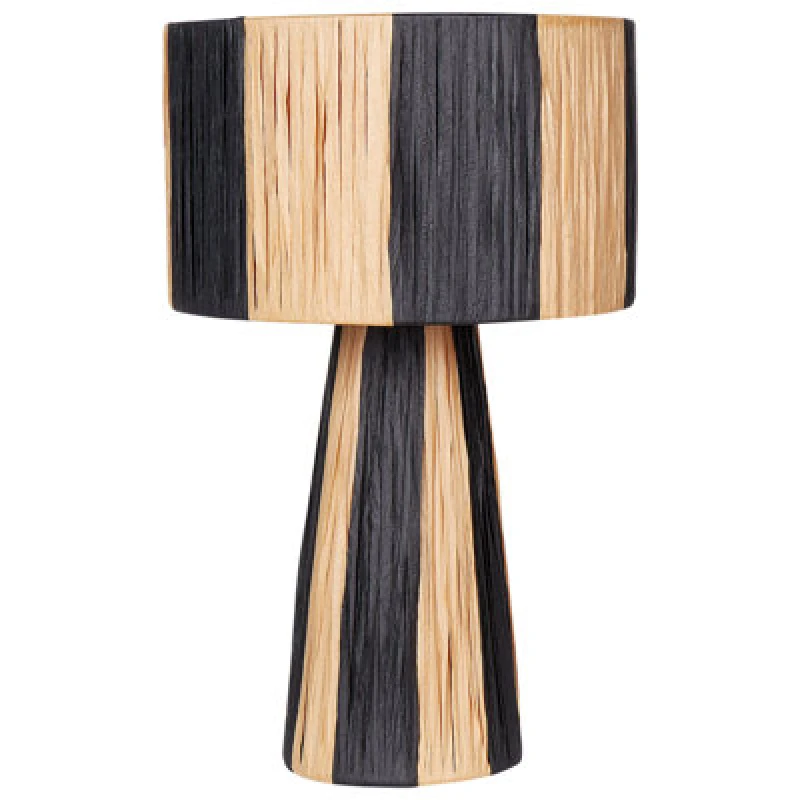 Image of Beliani Table Lamp Welmel Wicker Brown/ Black