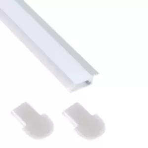 Image of Moderix Profile Recessed 2m for LED Light Strip with Opal Cover - Colour Alumini