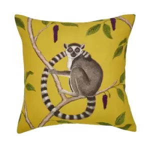 Image of Sanderson Jackfruit Cushion 45cm x 45cm, Fig & Olive