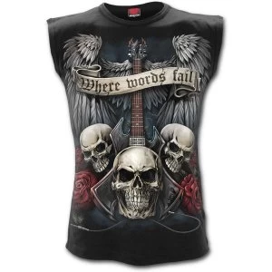 Image of Unspoken Sleeveles Sleeveles Mens Medium T-Shirt - Black