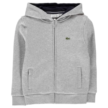 Image of Lacoste Junior Boys Basic Zip Hoodie - Grey