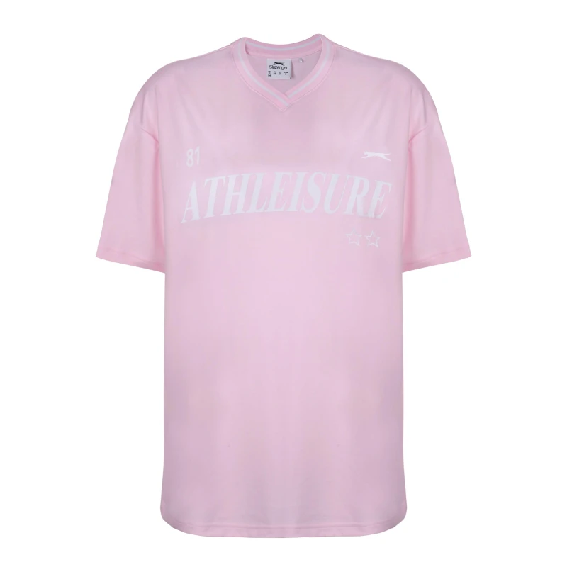 Image of Slazenger Oversized Football Tee Womens - Pink Pink 8