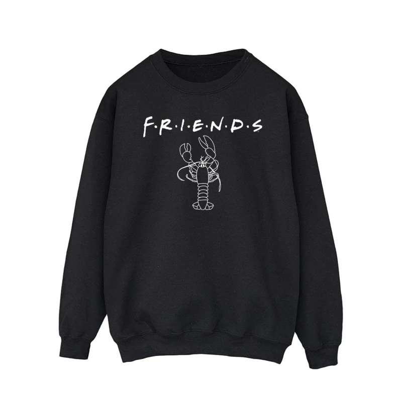 Image of Friends Friends Men Lobster Logo Sweatshirt in Black Size: Small Black S Male 5063376923750