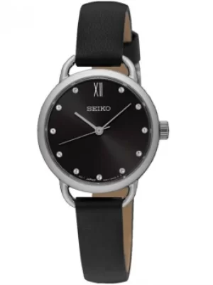 Image of Seiko Ladies Leather Strap Watch SUR699P1