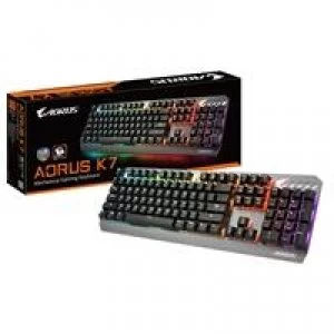 Image of Gigabyte Aorus K7 USB RGB Fusion 2.0 LED Gaming Keyboard with Mechanical Cherry MX Red Switches