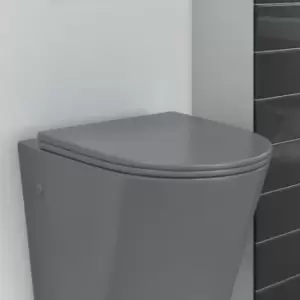 Image of Verona Wall Hung Soft Close Toilet Seat - Matt Grey