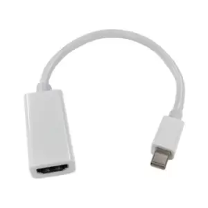 Image of Cables Direct Mini DisplayPort to HDMI Leaded Adapter White