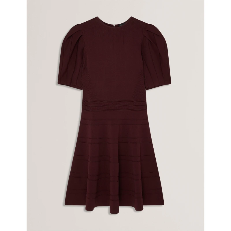 Image of Ted Baker Womens Knitted Jumper Dress Dk-Red female 8 (XS)