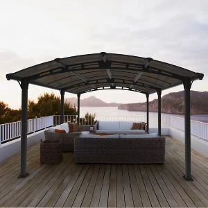 Image of Palram - Canopia Tucson Grey Rectangular Gazebo, (W)5.02M (D)3.59M With Floor Sold Separately - Assembly Required