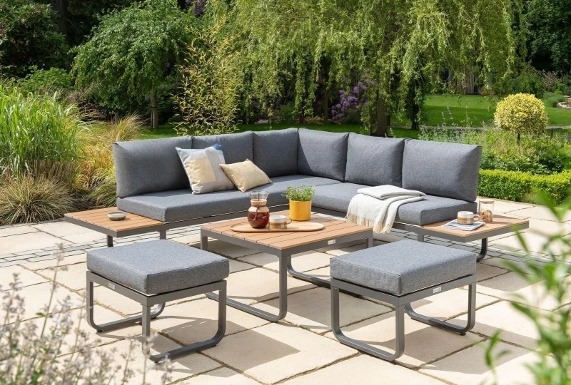 Image of Norfolk Leisure Norfolk Leisure Billingford 7 Seater Garden Corner Sofa Set