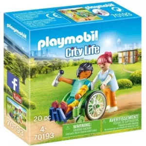Image of Playmobil 1.2.3 Patient In Wheelchair Playset