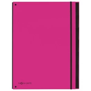 Image of Pagna A4 7 Compartment Master Organiser Pink Pack of 10