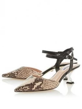 Image of Dune London Dune London Doriaa Curve Heel Material Mix Open Court