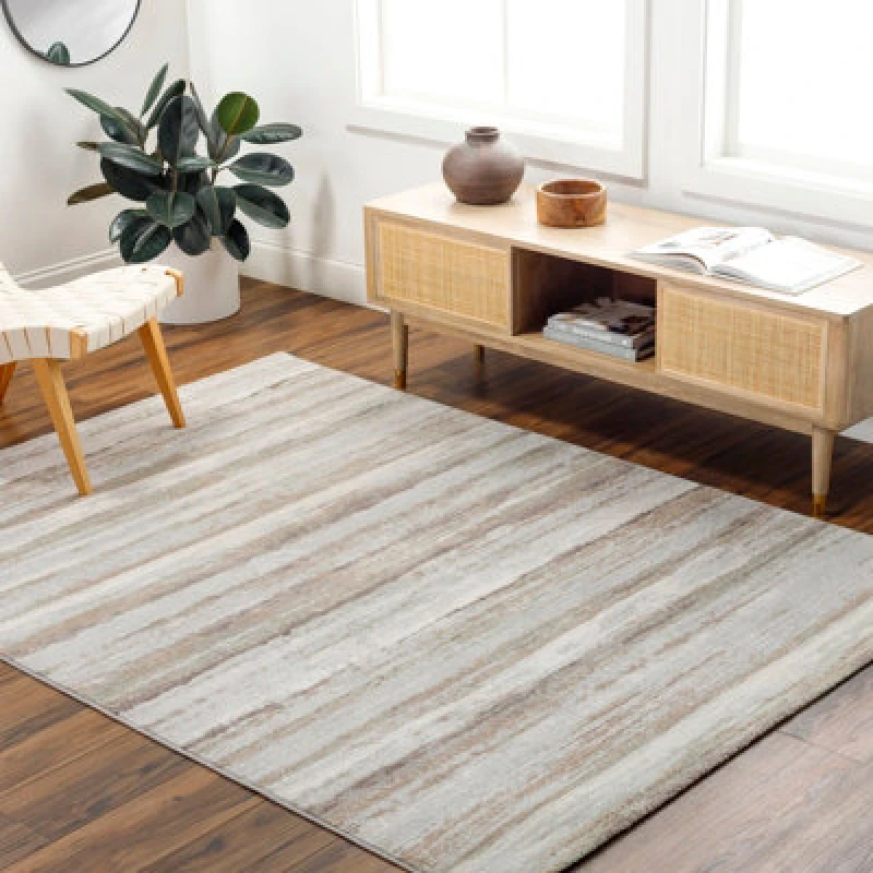 Image of Livabliss Roma-Modern Brown Grey Green Living Dining Bedroom Rug 160 X 215cm Easy Care, Non Shedding