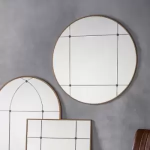 Image of Gallery Direct Ariah Round Window Pane Mirror