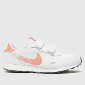 Image of Nike White & Pink Md Valiant Se Girls Junior Trainers