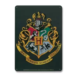 Image of Harry Potter Tin Sign Hogwarts Logo 15 x 21 cm