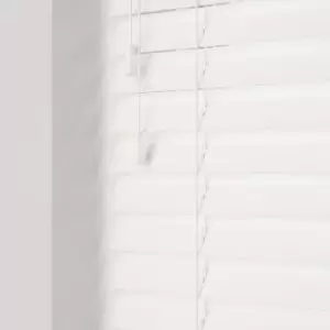 Image of Wooden Venetian Blinds With Strings Ultra White Gloss