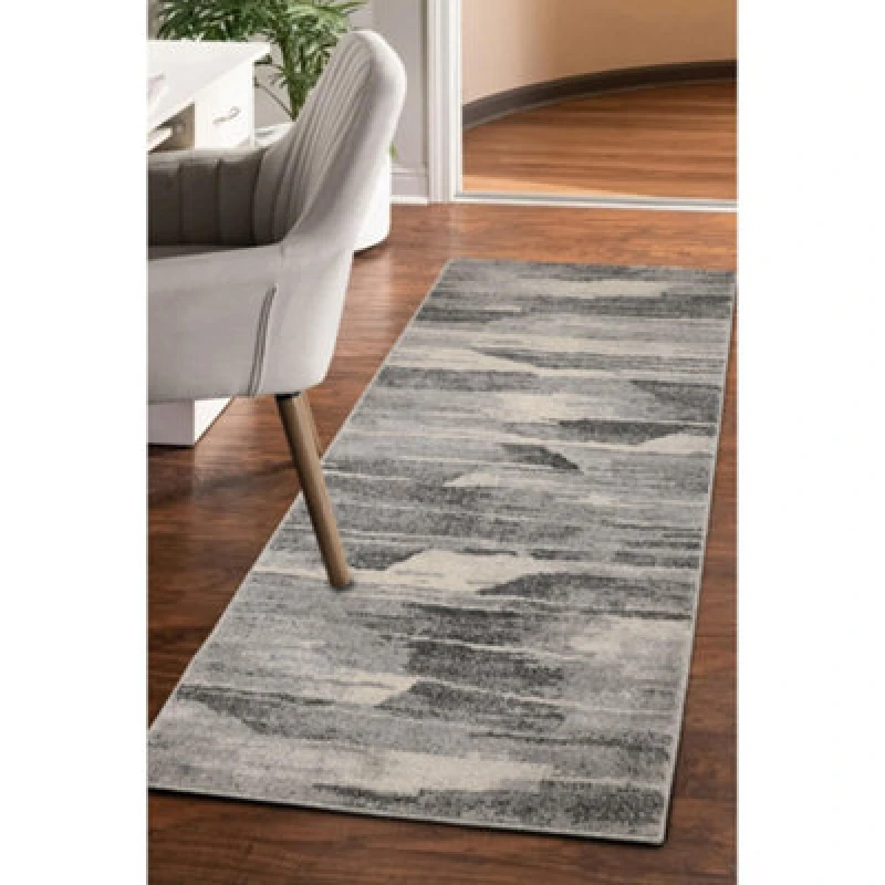 Image of Homemaker Venice Abstract Runner Grey Berber Rugs 80x200cm Grey 41563702001