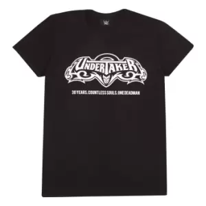 Image of WWE Womens/Ladies 30 Years The Undertaker Boyfriend T-Shirt (S) (Black/White)