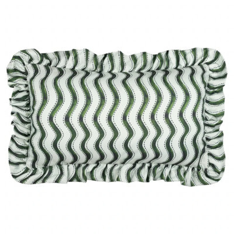 Image of Furn Summer Solstice Wiggly Stripe 30X50 Outdoor Polyester Cushion Green Green WXNPY Unisex