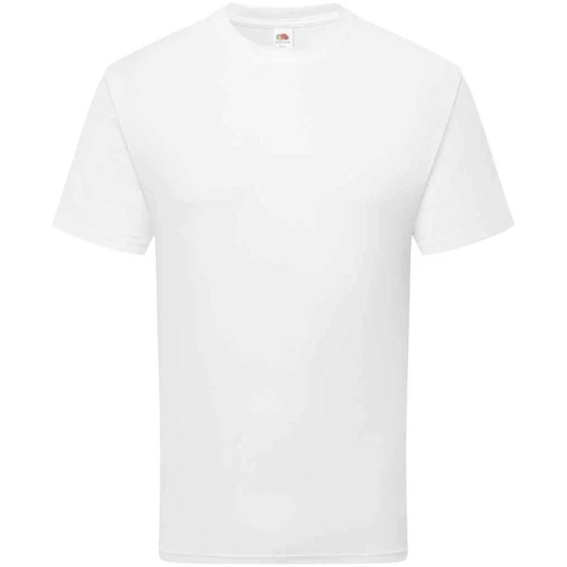 Image of Fruit Of The Loom Fruit of the Loom Men Cotton T-Shirt in White Size: Small White S Male 5063703669139