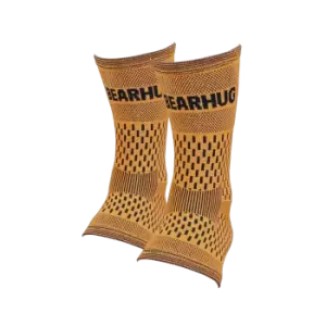 Image of Pair of Ankle Compression Support Sleeves For Achilles Tendon and Ankle Sprains