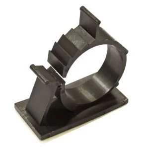 Image of BQ Black 25mm Self Adhesive Cable Clips Pack of 20