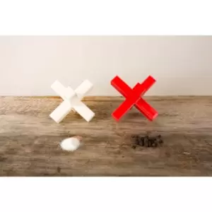 Image of Kikkerland Double Cross Salt and Pepper Shakers