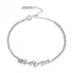 Image of Olivia Burton Seahorse Sparkle Silver Chain Bracelet