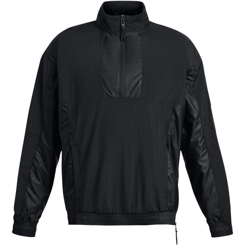 Image of Under Armour Mens Curry Woven Weather-Resistant Athletic Fit Performance Training Jacket Black male S
