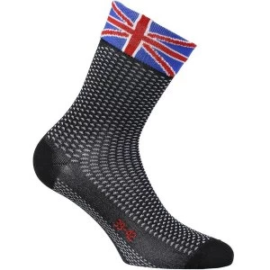 Image of SIXS Short S Flag GB Socks Black Small