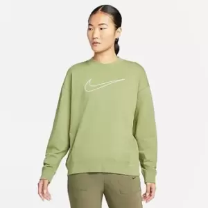 Image of Womens Nike Dri-FIT Get Fit Graphic Crewneck Sweatshirt