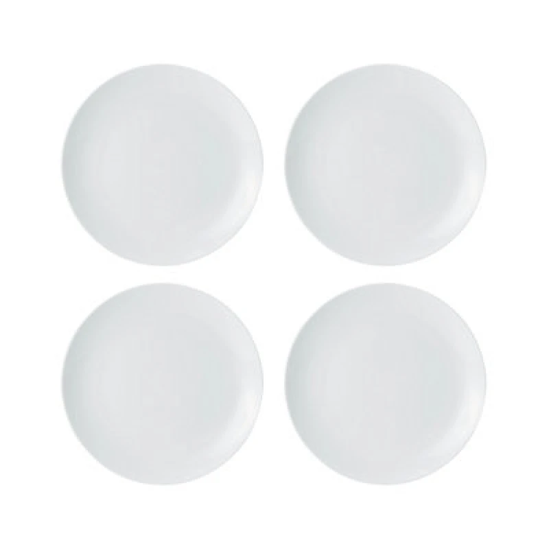 Image of Mikasa Chalk Porcelain Side Plates, Set of 4, 21cm, White White