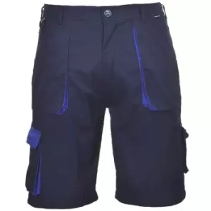Image of Portwest Mens Texo Contrast Cargo Shorts (S) (Navy)