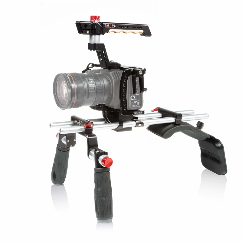 Image of SHAPE BM4KSM camera rig Aluminium Aluminium. Black