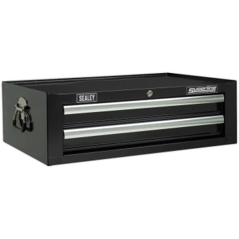 Image of Sealey Superline Pro 2 Drawer Mid Tool Chest Black