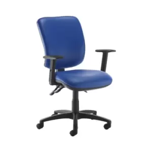 Image of Dams MTO Senza High Back Operator Chair with Adjustable Arms - Nero Black Vinyl