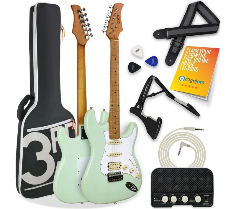 Image of 3RD AVENUE XF213AGRPK Electric Guitar Bundle - Liberty Green 5060742472546