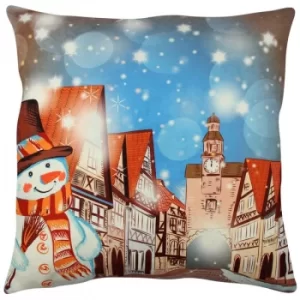 Image of A11887 Multicolor Cushion Winter Scene 2