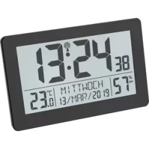 Image of TFA Dostmann 60.2557.01 Radio Radio clock 206mm x 30 mm x 130 mm Black Large display