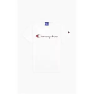 Image of Champion Logo Fitted T-Shirt - White