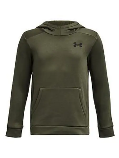 Image of Under Armour Boys Armour Fleece Graphic Hoodie - Khaki, Size Xs=5-6 Years