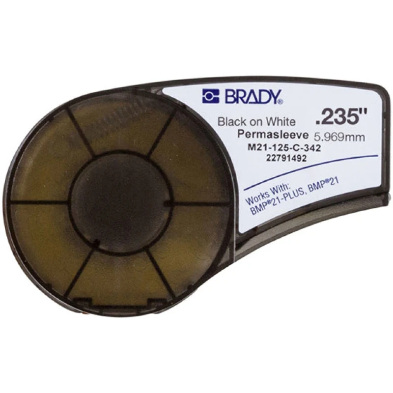 Image of Brady M21-125-C-342 printer label Black. White
