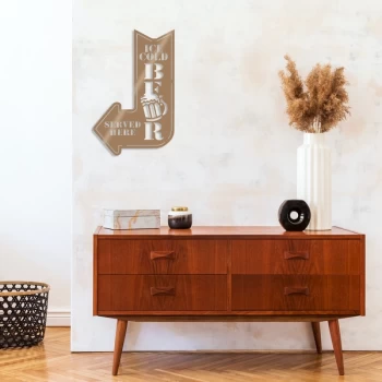 Image of Ice Cold Beer - Copper Copper Decorative Metal Wall Accessory