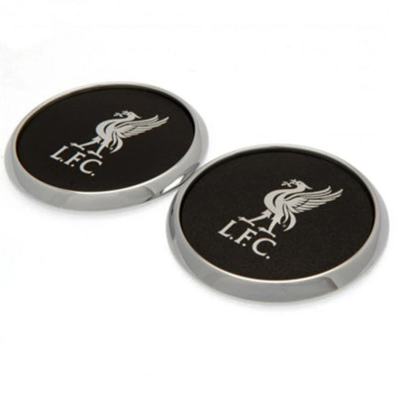 Image of Liverpool FC Round Coaster Set Pack of 2 Black